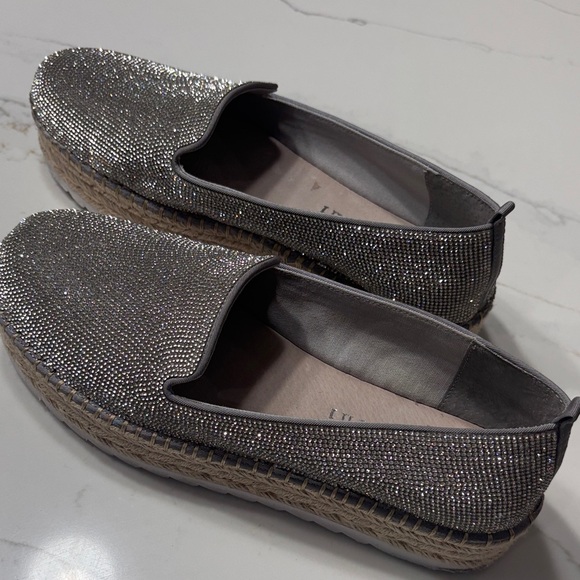 Gianni Bini Sparkling Silver Loafers - Picture 7 of 13